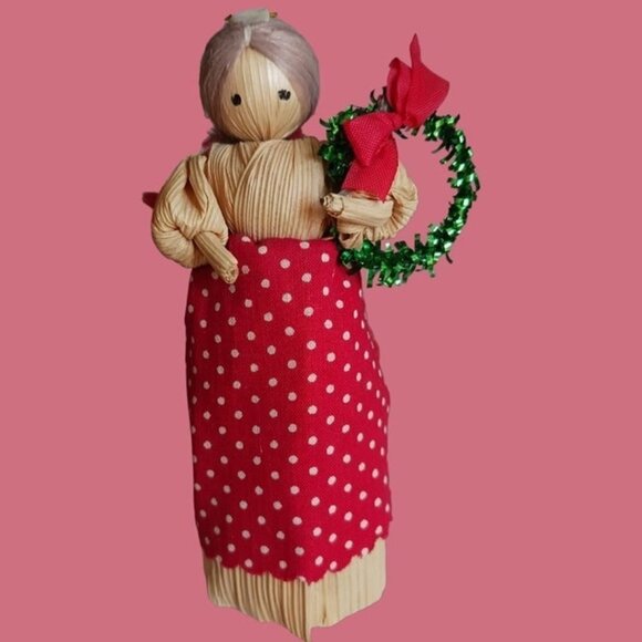 Vintage corn husk straw family lot of 8 - Picture 8 of 12